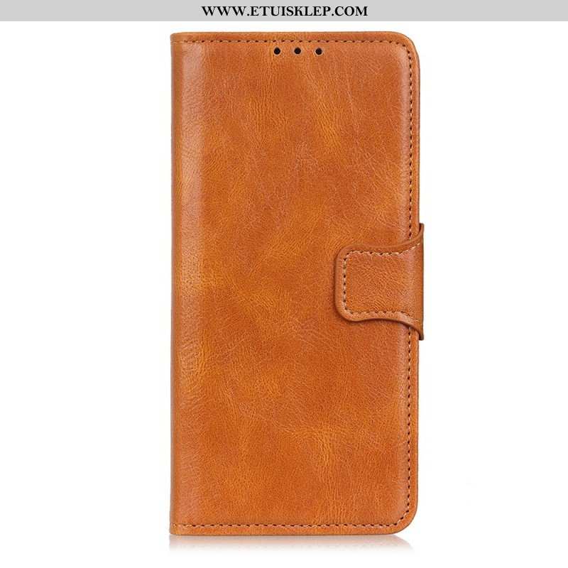 Etui Folio do Samsung Galaxy S22 5G Dwustronne Zapięcie Z Efektem Skóry